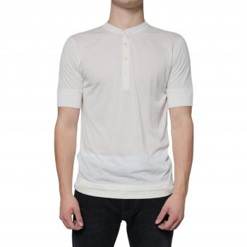 Off White Cotton Short Sleeve T-Shirt - XS | Dolce & Gabbana Silk Blend Tee for Men