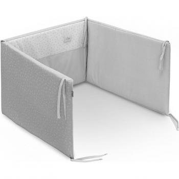 Protector para cuna Cambrass Fresco 60x120 cm, color gris, dimensiones 180x40x3 cm