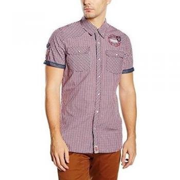 Lonsdale London Reigate Slim Fit Short Sleeve Shirt - Blue/Red/White for Men