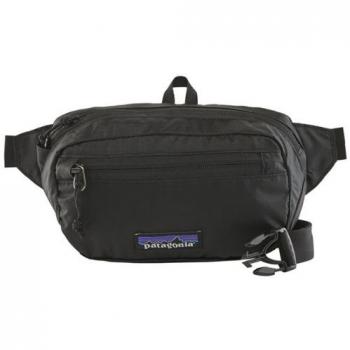 Riñonera Patagonia Ultralight Black Hole Mini Hip Pack Negra, ultraligera, resistente al agua, capacidad de 1.5 litros, material reciclado y compacto para llevar en la cadera o cruzada