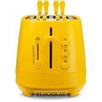 Tostadora De'Longhi CTLAP2203.Y 2 Rebanadas 550W Amarillo con Pinzas y Control de Tostado