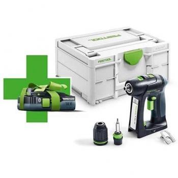 Taladro Atornillador Inalámbrico Festool C 18 Basic 18V con Batería de 4,0 Ah en Systainer