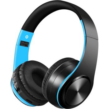 Auriculares Inalámbricos Portátiles Bluetooth Estéreo Plegables con Soporte para Tarjeta SD, Graves Profundos y Micrófono Ajustable