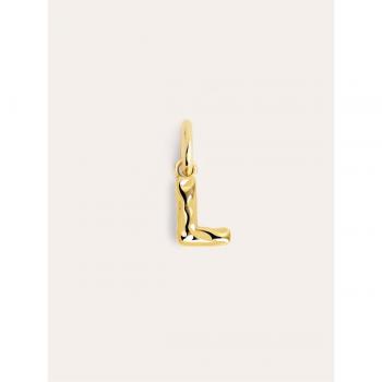 Charm Singularu Letter Organic Plata Baño Oro - Letra L