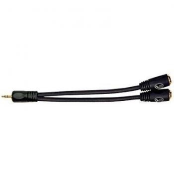Planet Waves 0.125 inch Male Stereo to Dual 0.125 inch Female Stereo Adapter