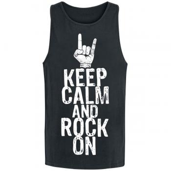 Keep Calm And Rock On Camiseta Tirantes Negro XL