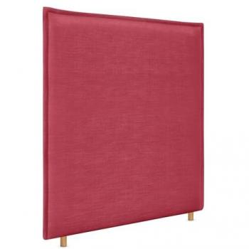 Cabecero de Lino Natural Tapizado con Ribete hasta el Suelo y Grosor de 8cm para Cama Moderna (Rojo, 105x120cm)