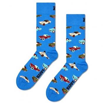 Calcetines de Crew Coloridos y Divertidos con Diseño de Autos, Talla 41-46