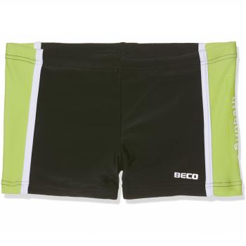 Beco – Bañador Juvenil Aqua para Chicos, niño, Knaben-Badehose-Aqua, Schwarz/Kiwi, 116