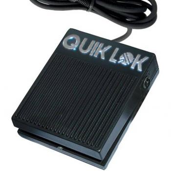 Quik-Lok PS-25 Universal Square Sustain Pedal with Rubberized Foot Pedal and Open/Closed Contacts