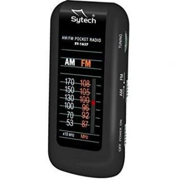 Radio de Bolsillo, Negro, Am/FM, Estereo,