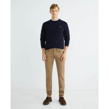 GANT Mens Superfine Lambswool Crew Neck Jumper - 410 Marine - L - male