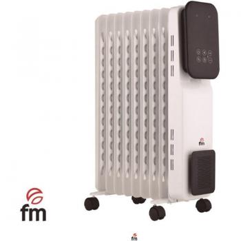 Radiador de Aceite F.M. RI-20, 2000W, 9 Elementos, Pantalla Táctil, Control Digital Programable, WiFi