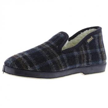 Zapatillas de casa Wamba Confortables con Cuadros, Interior de Borreguito y Suela al Tono - Marca Victoria 200301M