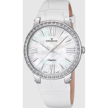 Candino - Reloj de mujer C4597/1 Lady Casual de piel blanco
