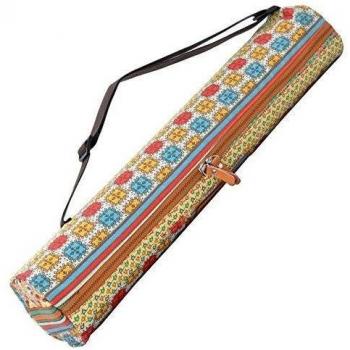 #DoYourYoga Yogabag »Sunita« Yoga Mat Bag Made of High-Class Canvas, for yogamats up to 180 x 60 x 0,3 cm. Pattern 1