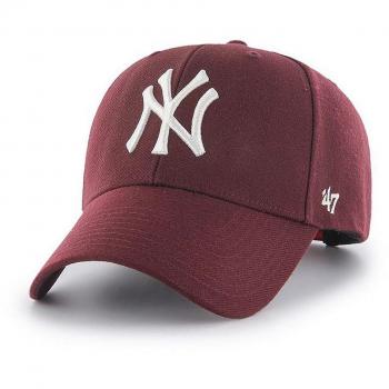 47 Brand New York Yankees MVP Cap - Unisex Burgundy Cap, Snapback Style, One Size