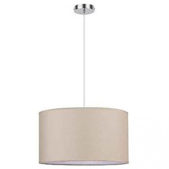 Lámpara Colgante Chanza 2xE27 en Cromo/Beige - Dimensiones: 40x40 cm