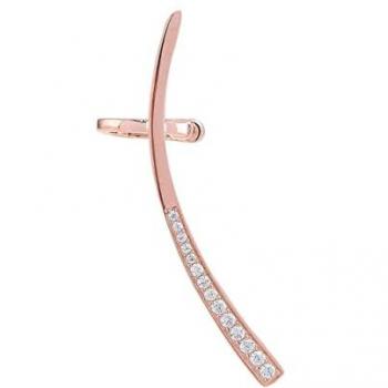Pendientes Sif Jakobs Mujer E0047-CZ-RG-R 5 cm con Cristales y Acabado en Rosa Dorado