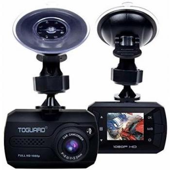 TOGUARD Mini Full HD 1080P Cámara De Coche, Dash Cam Gran Ángulo DASHCAM , G-sensor, Registro Continuo - Tarjeta Micro SD No Incluida En El Paquete