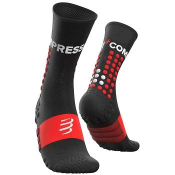 Calcetines Deportivos Compressport Ultra Trail Negro/Rojo