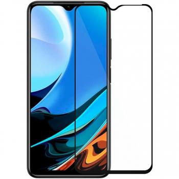 Cristal Templado Protector de Pantalla 9H 9D con Borde Negro Compatible con Xiaomi Redmi 9T/POCO M3 Anti-Golpes