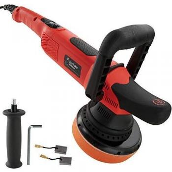 Pulidora excéntrica Tectake K7250B - máquina pulidora orbital manual, idónea para pulir, encerar y abrillantar, diseño delgado con buena distribución del peso, regulable digitalmente con amplio rango de