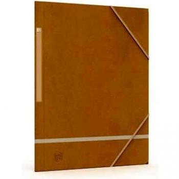 Carpeta reciclada A4 con gomas y 3 solapas kraft Touareg Oxford 24 x 32 cm lomo 2 cm beige