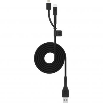 Mophie Pro - Cables Serie Interruptor Punta de Cable con Conector Lightning DE 1.2 m, Color Negro