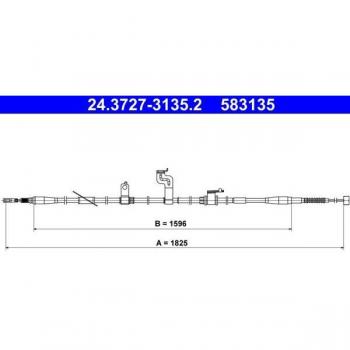 Cable de freno de estacionamiento ATE 24.3727-3135.2