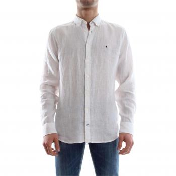 TOMMY HILFIGER MW0MW00519 SOLID LINEN WHITE CAMISA Hombre WHITE XL