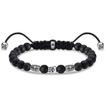 Thomas Sabo Pulsera Unisex Plata de Ley obsidiana - A1945-811-11-L22v