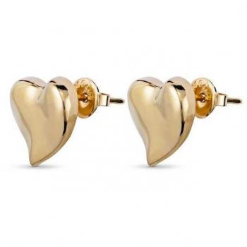 UNOde50 Medium Heart Gold-Plated Metal Earrings