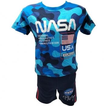 Conjunto de verano Short + Camiseta infantil 12 años azul