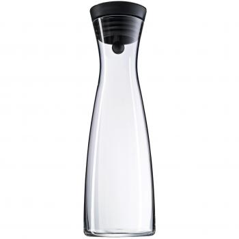 WMF Basic - Botella de agua de cristal, sistema Close Up, altura 32,7 cm, anchura 11,3 cm, 1,5 litros capacidad, sin accesorios, color negro