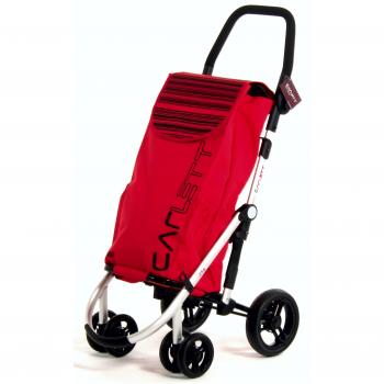 Carlett Carro de Compras, Madera, Rojo, 30x42x67 cm