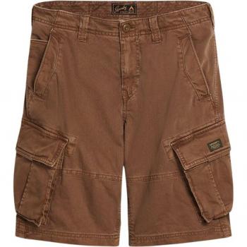 Superdry Men's Core Cargo Shorts - Deep Brown, Casual Cotton, Size 36