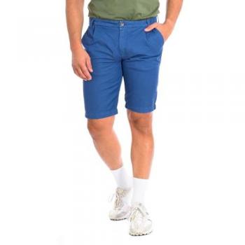 Bermuda La Martina RMB008-TL257 para hombre, color azul, bajo de corte recto, talla numeric 33