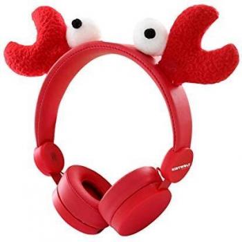 Auriculares KIDYWOLF con cable y pinzas de cangrejo desmontables para niños