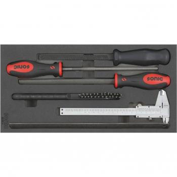 Inserto para carro de herramientas SONIC 600614 - Módulo herramientas SONIC 600614, diseñado para organizar y almacenar herramientas en un carro de herramientas, fabricado en material resistente, con compartimentos específicos para diferentes tipos de 