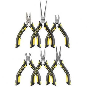 Stanley FMHT0-80541 Set Mini-alicates FATMAX 6 Piezas, Nero/Giallo
