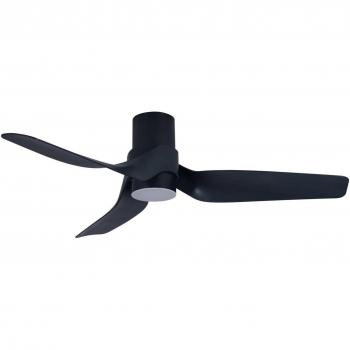 Ventilador de techo con luz Nautica, negro, silencioso
