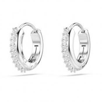 Pendientes de Aro Swarovski Matrix Bañados en Rodio con Circonitas Transparentes