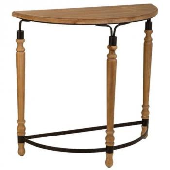 Recibidor de madera y metal marrón 80x35.5x76h cm estilo Romántico, no viene montado