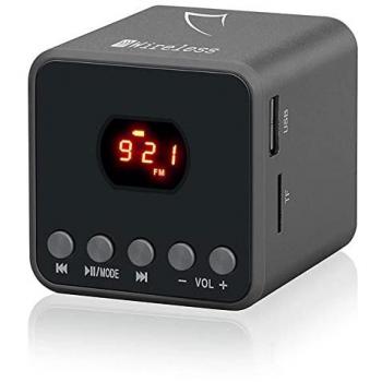 Mini Altavoz Bluetooth Metálico Sytech SYX1255BTPL con Radio, USB, Micro-SD y Recargable - Plata