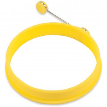 PINFI 81112 - Pack de 2 moldes de silicona para huevos fritos, redondos, color amarillo