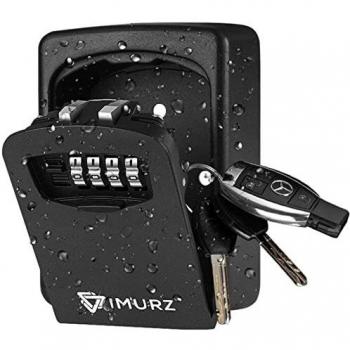 Caja Fuerte para Llaves con código de 4 dígitos, Caja de combinación para Llaves, Resistente al Agua y al óxido, Caja Fuerte para Llaves, Caja de Cerradura para Montaje en Pared