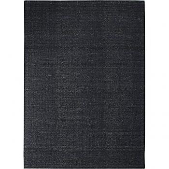 Alfombra de lana y algodón 160 x 230 cm color azul gris