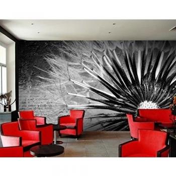 Apalis Fotomural Adhesivo Black & White Dandelion, Dimensione:270cm x 432cm