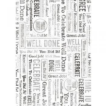 4 hojas A4 de diseño de manualidades con impresión - Creations de felicitación celebre mensaje Creative Card - a base de tarjetas de diseño de raquetas de 240gsm 300mic compatible con culata de lisos de Printed delantera para tienda de - de atrás bla